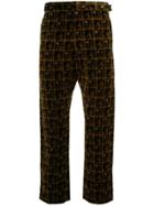 Comme Des Garçons Vintage Geometric Pattern Cropped Trousers - Yellow