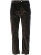 Mm6 Maison Margiela - Straight Cropped Trousers - Women - Cotton - 40, Brown, Cotton