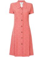 Chanel Pre-owned Checked Shirt Dress - Red