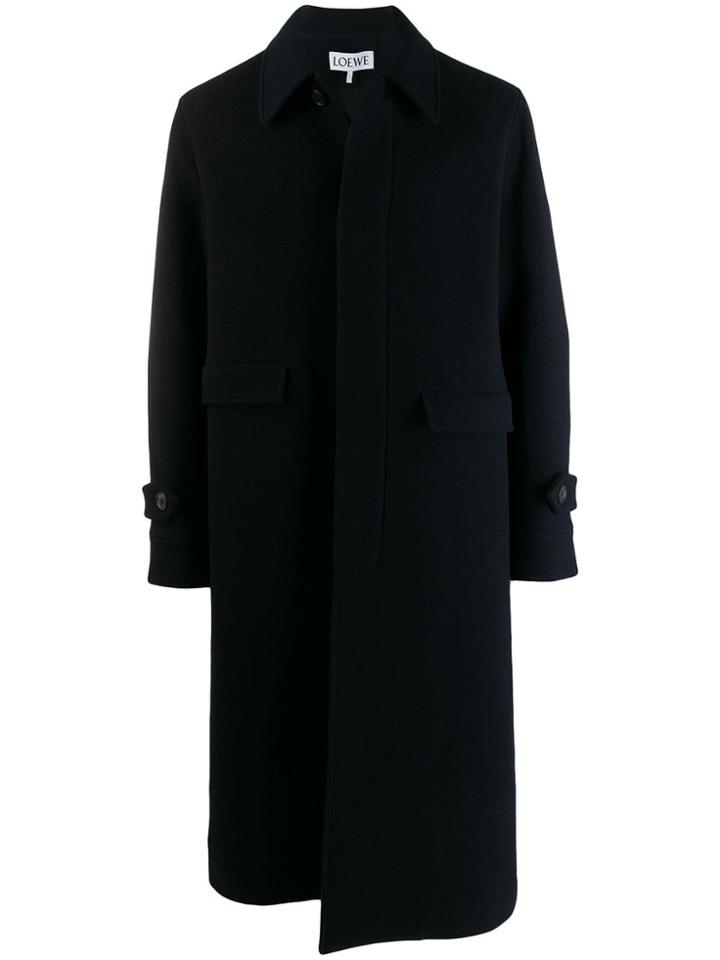 Loewe Single-breasted Coat - Blue