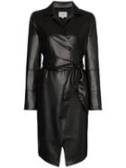 Nanushka Ailsa Vegan Leather Belted Dress - Black