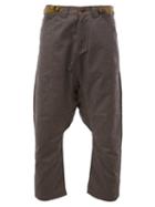 Ganryu Comme Des Garcons Drop-crotch Cropped Trousers