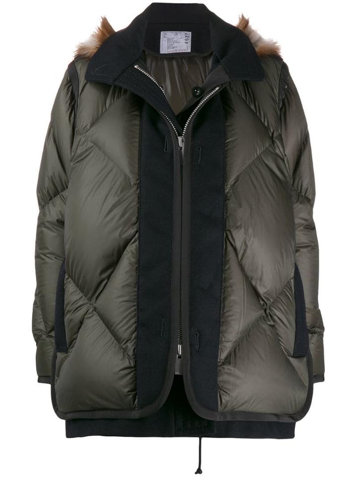 Sacai Layered Padded Jacket - Green