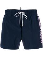 Dsquared2 Side Print Swim Shorts - Blue