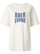 Ader Error Logo Print Oversized T-shirt - Grey