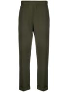 P.a.r.o.s.h. Cropped Straight Trousers - Green