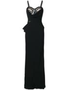 Alexander Mcqueen Lace Panelled Gown - Black