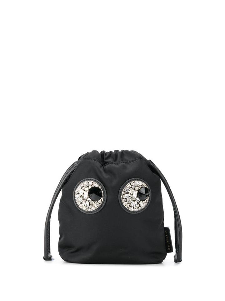 Anya Hindmarch Embellished Eye Bucket Bag - Black