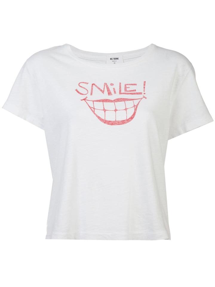 Re/done Classic Smile T-shirt - White