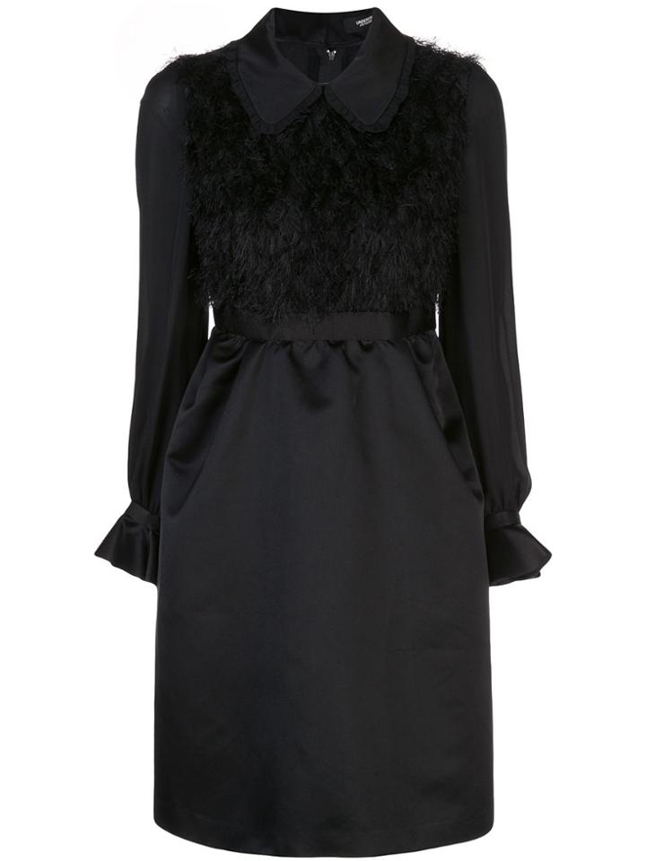 Undercover Textured-panel Midi Dress - Black
