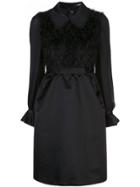 Undercover Textured-panel Midi Dress - Black