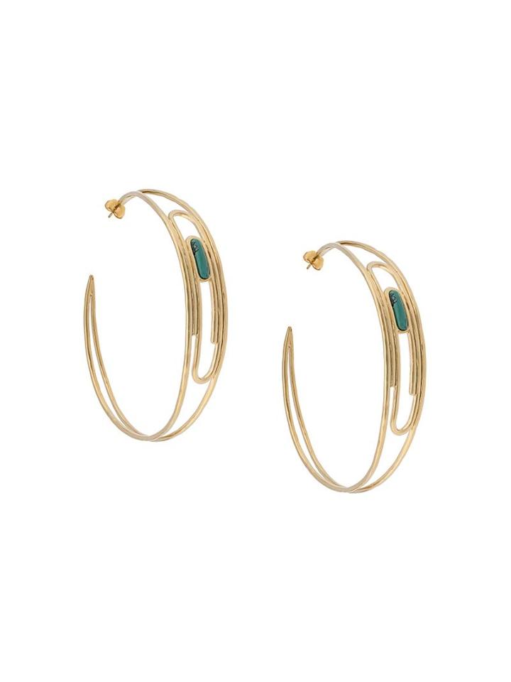 Aurelie Bidermann 'angelica Creole Xxl Trombo' Earrings, Women's, Metallic
