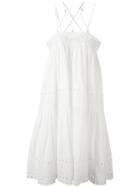 Plein Sud Crisscross Strap Dress, Women's, Size: 36, White, Cotton