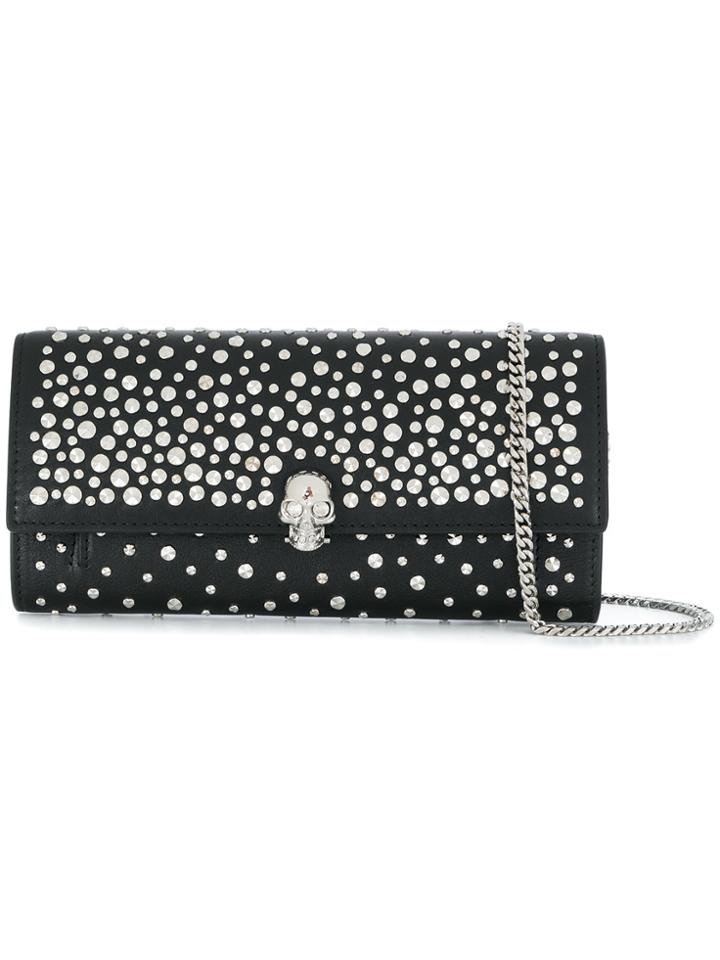 Alexander Mcqueen Studded Chain Wallet - Black