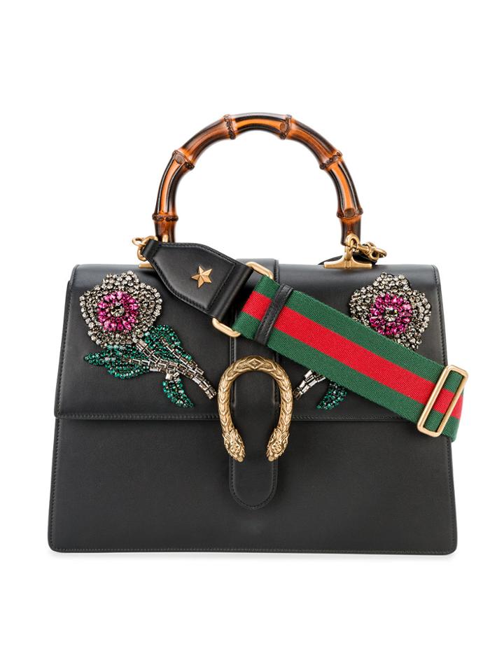 Gucci Large Dionysus Embellished Bag - Black