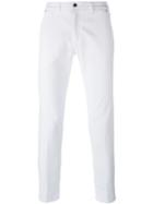 Paolo Pecora Slim-fit Trousers, Men's, Size: 32, White, Cotton/spandex/elastane