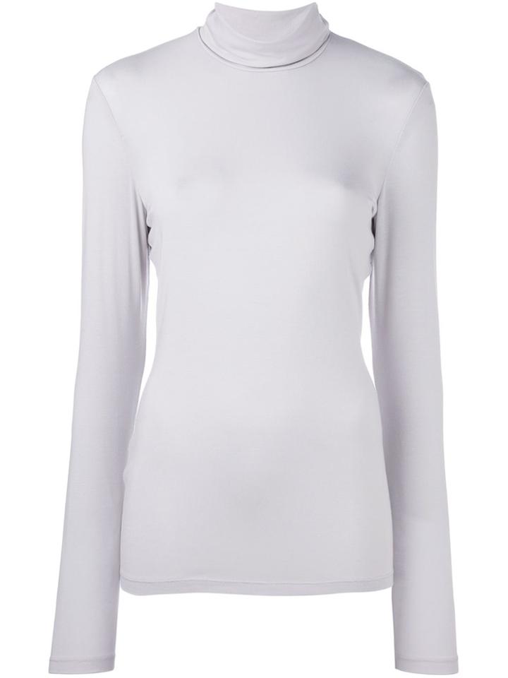 Les Copains Classic Roll Neck Jumper - Pink & Purple