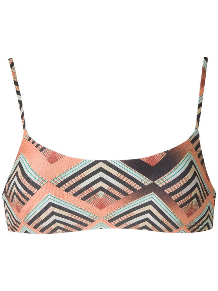 Lygia & Nanny Cancun Printed Bikini Top - Orange