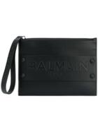 Balmain Logo Clutch Bag - Black