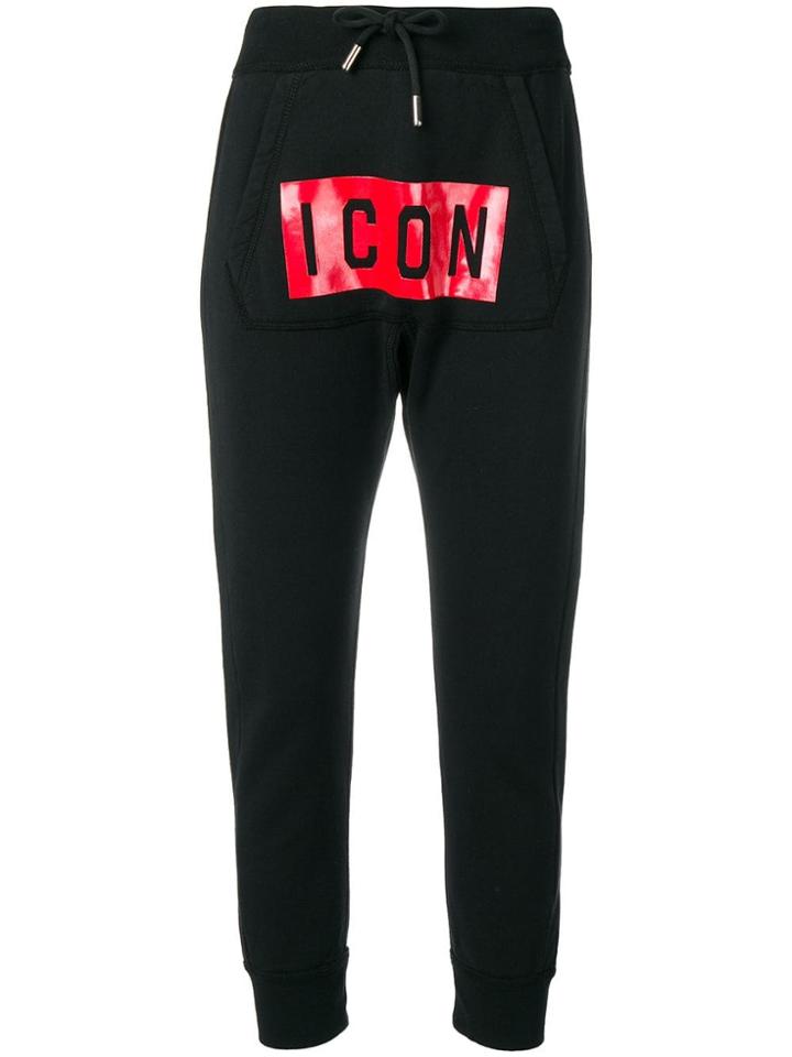Dsquared2 Icon Patch Track Pants - Black
