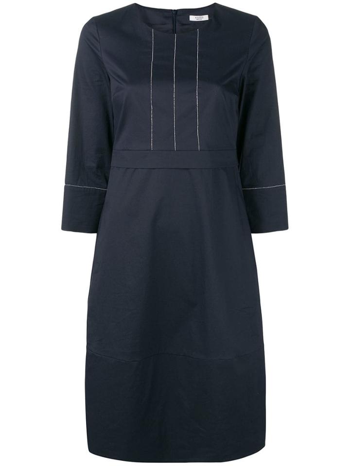 Peserico Shift Cocktail Dress - Blue