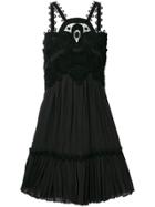 Chloé Flared Embroidered Dress - Black