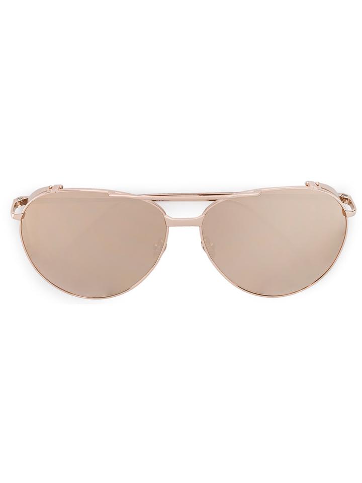 Linda Farrow 425 C3 Aviator Sunglasses - Metallic