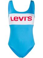 Levi's Logo Stripe Swimsuit - Blue