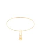 Givenchy Pre-owned 1980's Logo Pendant Necklace - Metallic