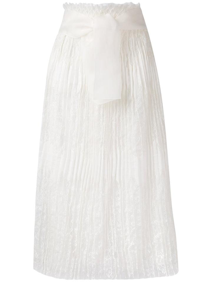 Ermanno Scervino - High-waisted Lace Skirt - Women - Silk/ramie/polyamide/viscose - 42, White, Silk/ramie/polyamide/viscose