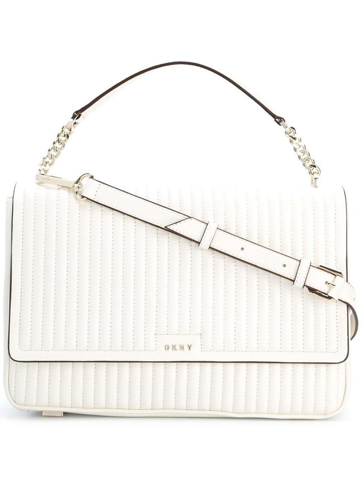 Dkny Large Quilted Tote, Women's, Nude/neutrals, Lamb Skin