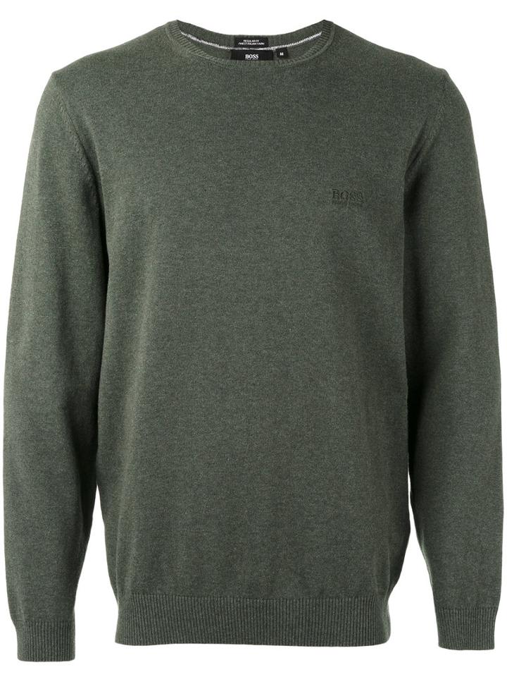 Boss Hugo Boss - Crew Neck Jumper - Men - Cotton - Xl, Green, Cotton