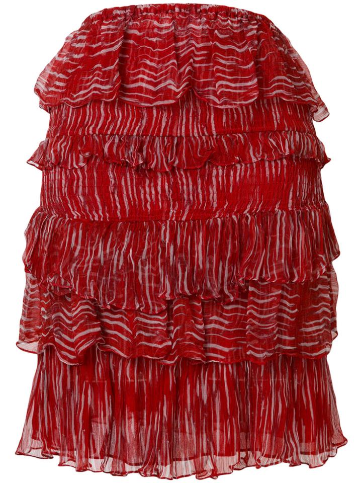 Iro Canwood Printed Tiered Skirt