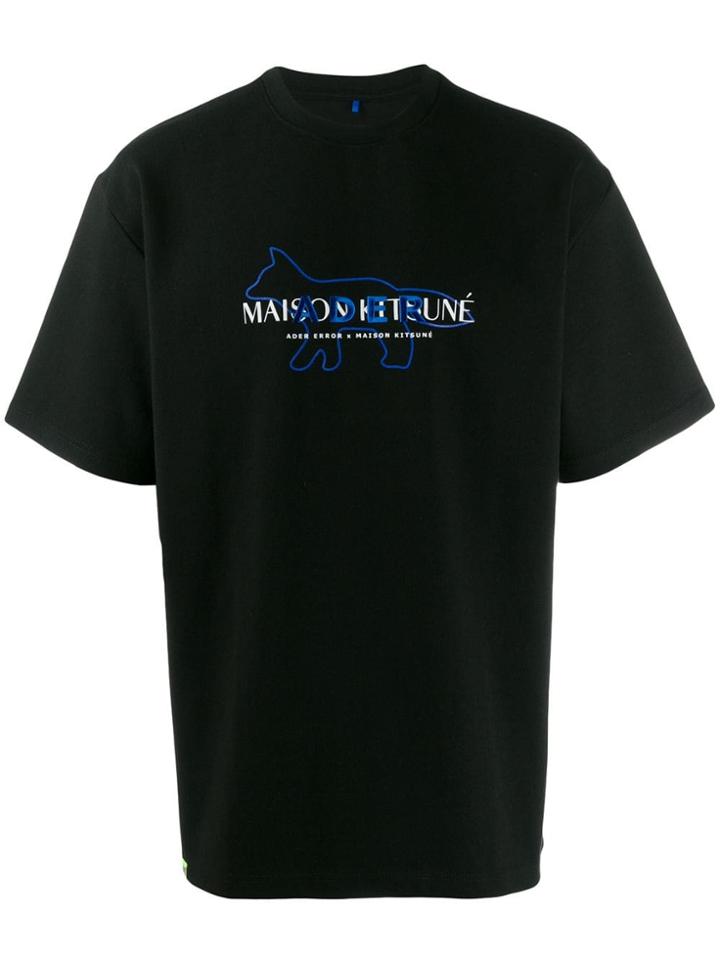 Maison Kitsuné Ader Error X Maison Kitsuné T-shirt - Black