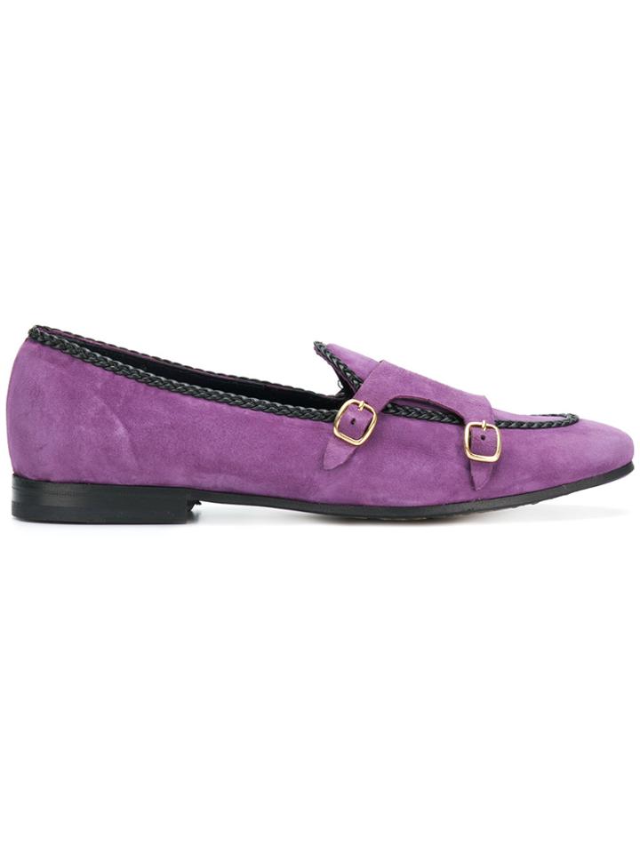 Leqarant Delicate Monk Shoes - Pink & Purple