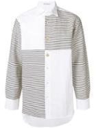 Jw Anderson Patchwork Striped Shirt - White
