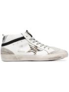 Golden Goose White Mid Star Leather Hi-top Sneakers