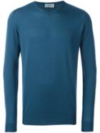 John Smedley 'ashmount' Sweater, Men's, Size: Large, Blue, Merino