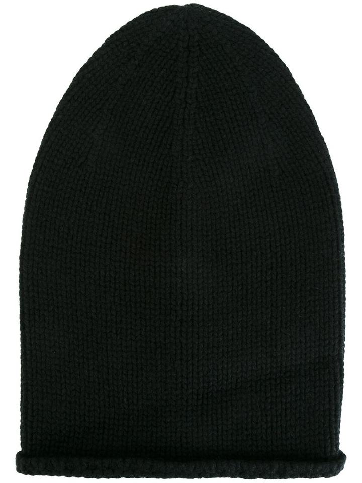 Kristensen Du Nord Long Knitted Beanie, Adult Unisex, Black, Cashmere/wool