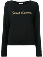 Saint Laurent Printed Sweatshirt, Women's, Size: Medium, Black, Cotton/polyester