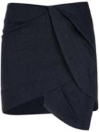 Giuliana Romanno - Asymmetric Mini Skirt - Women - Cotton/elastodiene - 38, Blue, Cotton/elastodiene
