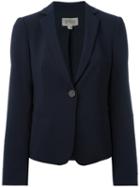 Armani Collezioni Single Button Blazer, Women's, Size: 40, Blue, Polyester/spandex/elastane/virgin Wool