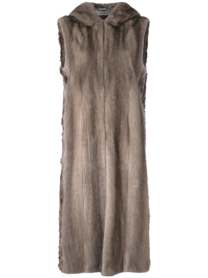 Liska - Malottika Jacket - Women - Silk/mink Fur/lamb Fur - One Size, Grey, Silk/mink Fur/lamb Fur