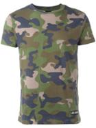 Les (art)ists Camouflage Print T-shirt, Men's, Size: Xl, Green, Cotton