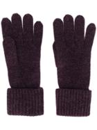 N.peal Ribbed Gloves - Purple