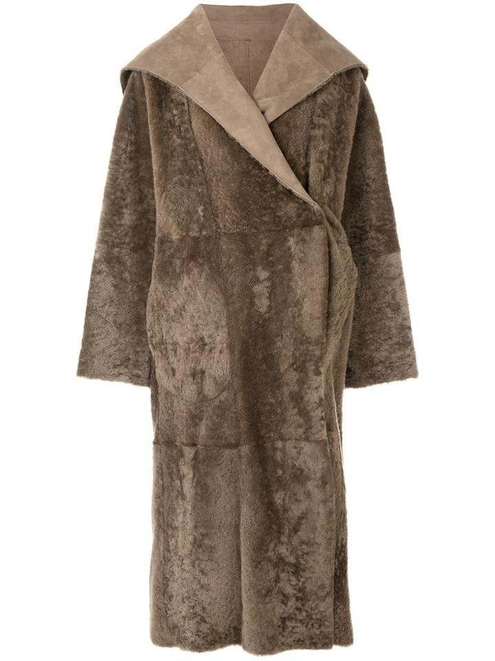 Agnona Reversible Coat - Brown