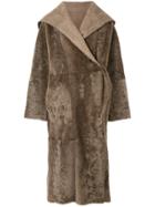Agnona Reversible Coat - Brown