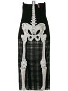 Thom Browne Trouser Length Cardigan Skirt In Crystal Skeleton