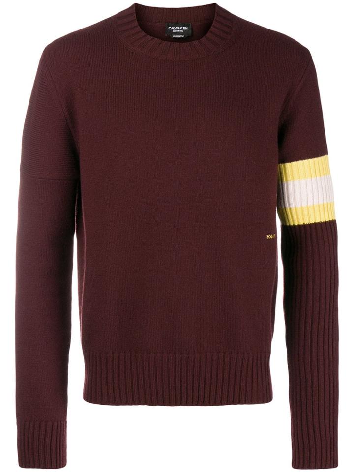 Calvin Klein 205w39nyc Contrast Sleeve Jumper - Brown