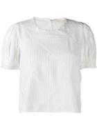 Love Shack Fancy Short-sleeved Addie Top - White